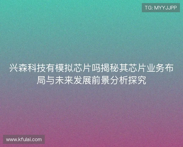 兴森科技有模拟芯片吗揭秘其芯片业务布局与未来发展前景分析探究